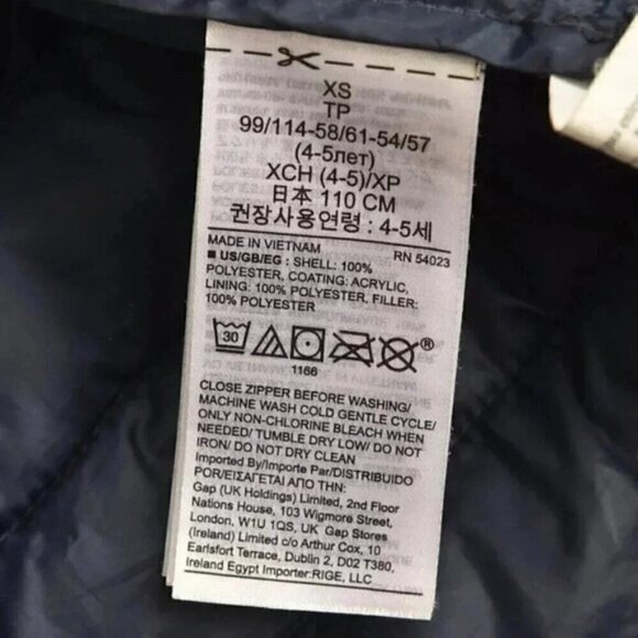 Gap Puffer Jacket Coat Ombre Hooded  Blue Lightweight Size XS - Picture 7 of 8